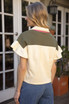 Color Block Voy French Terry Ruffle Sweat Top
