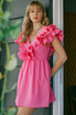Entro Ruffle Dress - Pink
