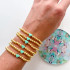 Cola Stacks Aqua Heart Bracelet