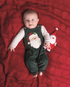 Mud Pie Infant Santa Green Longall Set