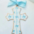 SoCharm Blue Bow Large Cross Ornament