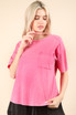 Very J Mineral Washed Knit Top with Pocket