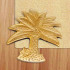 India Handicrafts Gold Palm Tree Trivet