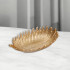 India Handicrafts Textured Curled Gold Leaf Bowl