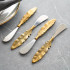 India Handicraft Aluminum & Gold Leaf Spreader Set