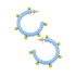 Canvas Olivia Studded Resin Hoop Earrings - Light Blue & Lime Green