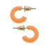 Canvas Kelley Coated Enamel Hoop Earrings - Orange