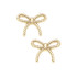 Canvas - Bessie Rope Bow Stud Earrings in Shiny Gold