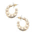 Canvas Wilma Pearl-Studded Hoop Earrings in Ivory