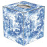 Marye-Kelley Blue Italian Toile Tissue Box Cover - Paper Mache Marye-Kelley Blue Italian Toile Tissue Box Cover - Paper Mache