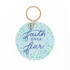 Mary Square Acrylic Keychain Faith Over Fear