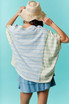 Fantastic Fawn Color Block Oversized Pocket Top - Blue/Lime