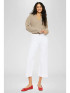 Kan Can High Rise Relaxed Cropped Flare Jeans - White