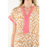 THML Beige Ikat Short Sleeve Dress