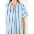 THML Light Blue V-Neck Striped Dress