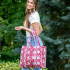 Anju Quilted Block-Printed Tote Bag with Travel Pouch - Plum Blossoms
