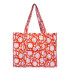 Anju Quilted Block-Printed Tote Bag with Travel Pouch - Orange Botanicals