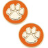 Canvas Clemson Tigers Logo Circle Stud Earrings