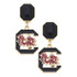 Canvas South Carolina Gamecocks Rhinestone Enamel Logo Earrings