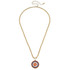 Canvas Clemson Tigers Pave Disc Necklace in Shiny Gold