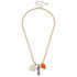 Canvas Clemson Tigers Ball Bead Charm Necklace in Shiny Gold