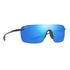 Maui Jim Palulu Polarized Shield Sunglasses - Matte Black with Blue Hawaii