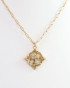 Caroline Hill Capitola Cross Necklace Worn Gold