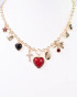 Caroline Hill Bentley Charm Necklace - Garnet & Black