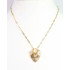 Caroline Hill Sangrail Heart Charm Necklace Gold