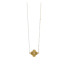 Jane Marie 18K Gold Plated Paperclip Chain Necklace with Quatrefoil