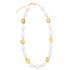 Jane Marie 18K Gold Plated Large Gold & Pearl Beaded Necklace