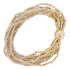 Jane Marie Gold Beaded Multi Strand Bracelet with Gold Ball