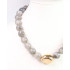 Caroline Hill Brooklyn Bold Stone Necklace Gray