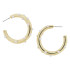 Jane Marie 18K Gold Plated Hoop Earring with White Pearls