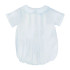 Petit Ami & Zubels Blue Romper with Hand Feather Stitching