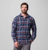 Columbia Men's Cornell Woods Flannel Long Sleeve Shirt - Coll Navy Backland Tartan