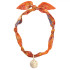 Canvas Phoenix Celestial Coin Scarf Necklace in Orange/Yellow