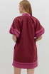 Entro Pullover Mini Dress - Burgundy