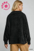 Umgee Chenille V-Neck Pullover - Black Umgee Chenille V-Neck Pullover - Black