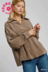 Umgee Chenille V-Neck Pullover - Mocha Umgee Chenille V-Neck Pullover - Mocha