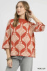 Umgee Women's Abstract Print Pullover Sweater - Rose Clay Umgee Women's Abstract Print Pullover Sweater - Rose Clay