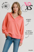 Umgee Women's Luxeknit V-Neck Pullover Sweatshirt - Salmon Umgee Women's Luxeknit V-Neck Pullover Sweatshirt - Salmon