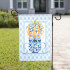 The Navy Knot Fall Garden Flag - Blue Background and Bow