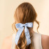 The Darling Effect Flower Scallop Hair Bow-Blue