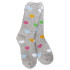 World's Softest Women's Holiday Spring Light Weight Cozy Crew - Heartfelt Multi Grey