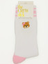 Simply Southern Women's Embroidered Crew Sock - Bear