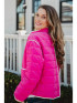 Katydid Women's Hot Pink Quilted Trim Jacket