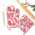 8 Oak Lane Nutcracker Toile Oven Mitt Set 8 Oak Lane Nutcracker Toile Oven Mitt Set