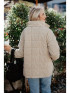 Katydid Women's Beige Lightweight Quilted Garment Washed Jacket