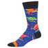 Socksmith Men's Skate or Dinosaur Blue Novelty Crew Sock